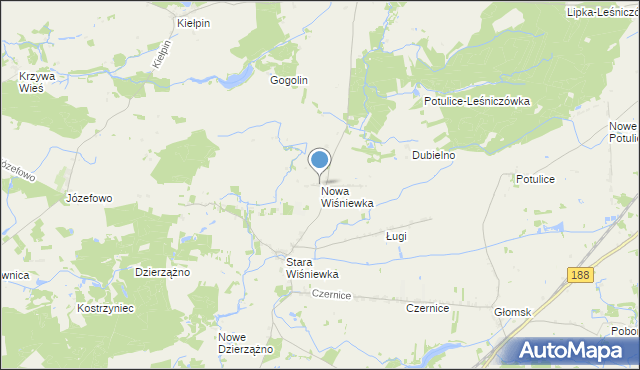 mapa Nowa Wiśniewka, Nowa Wiśniewka na mapie Targeo